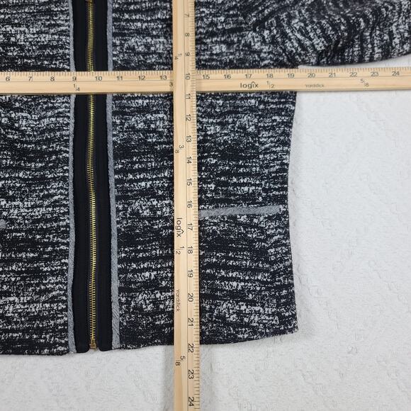 Calvin Klein Shacket women's black & white blazer Size 12 office career preppy - Picture 4 of 11